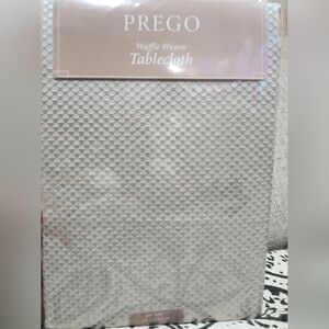 Prego Waffle Weave Tablecloth 60 in  X 84 in Color Oatmeal
